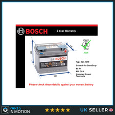 AGM Car Battery fits ROLLS ROYCE CULLINAN GHOST 6.75 2018 on Stop Start Bosch