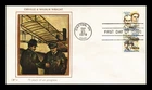 WRIGHT BROTHERS AVIATION PIONEERS AIR MAIL FDC WESTERN SILK CACHET US COVER