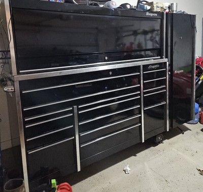 72  Snapon Triple Bank Box, Hutch, Side Locker ,top