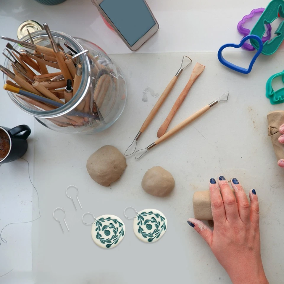 Aiguille de combustion suspendue pour bijoux en céramique, 100 pièces, broche - Photo 4/4