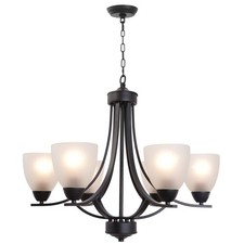 Contemporary Chandeliers 6 Light Black Modern Pendant Light Rustic Vintage