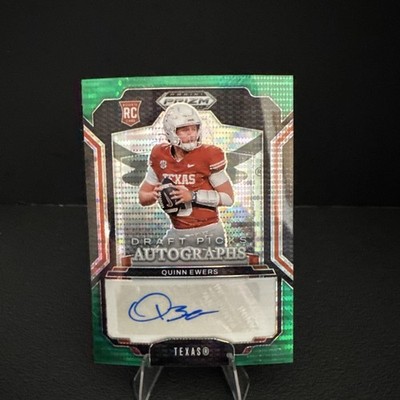 2025  Prizm Draft Picks Autographs Quinn Ewers  Green Pulsar Prizm 3/25