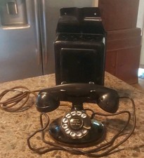 Vtg Bell Western Electric 202 Rotary Dial Desk Telephone W/ D1 Mount (Untested)