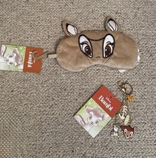 FEB SALE Disney Bambi Thumper Keyring/bag Charm & Eye Mask With Tags 