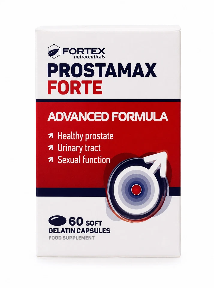 Fortex Prostamax Forte 60 Capsules Molles Saw Palmetto Soutien Prostate Homme - Photo 1/4
