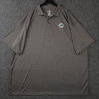 Miami Dolphins Polo Shirt Mens 5XLT Tall Gray Performance Fanatics NFL Football
