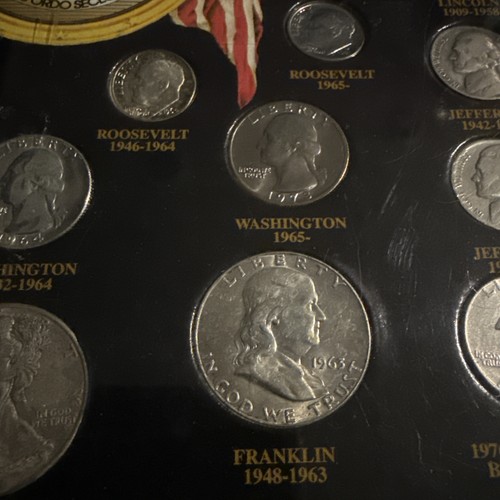 U.S. Coins of The 20th Century Framed Piece Silver & Clad (29 Coin Set) - Picture 7 of 14