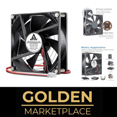PC Lüfter 92mm Kupfer 12V 2000Umin leise Kühlschrank Netzteil Ventilator