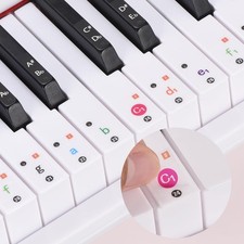 Removable Piano Keyboard Stickers for 88/61/54/49/37 Keys, Multicolor