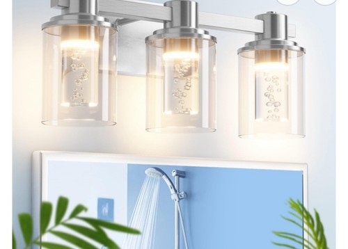 Modern Bathroom LED Vanity Light Wall Lamp Fixture brushed nickel