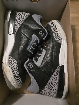 Jordan Air Jordan 3 Retro OG Black Varsity Red Cement Grey 7Y 