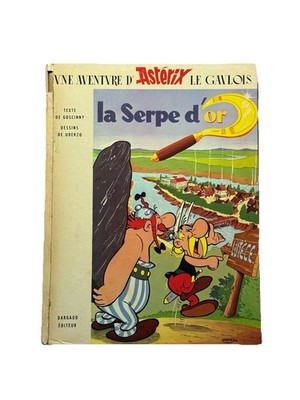Asterix La Serpe d Or 1970 Dargaud Full Misbound Copy Upside-Down Text Block
