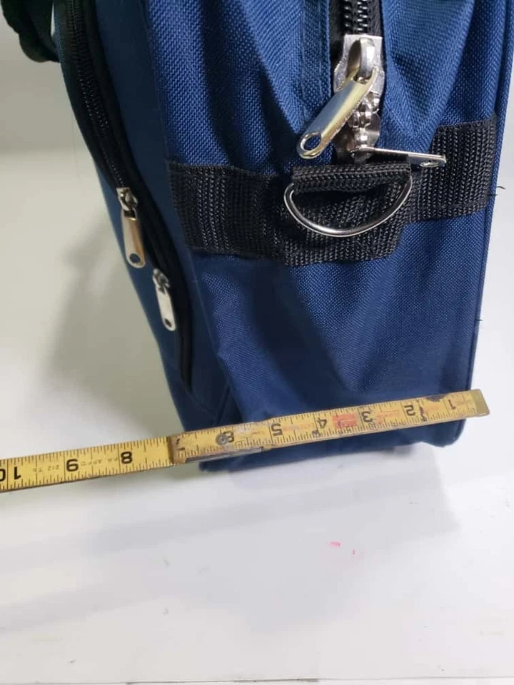 Luggage Carry-on Overnight Trolley Travel Bag Wheeled Rolling Suitcase Blue - Image 4 of 4