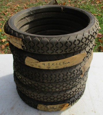 9.5  x 1.5'' Tricycle Trike Wagon peddle car Solid Rubber Tire Vintage NOS