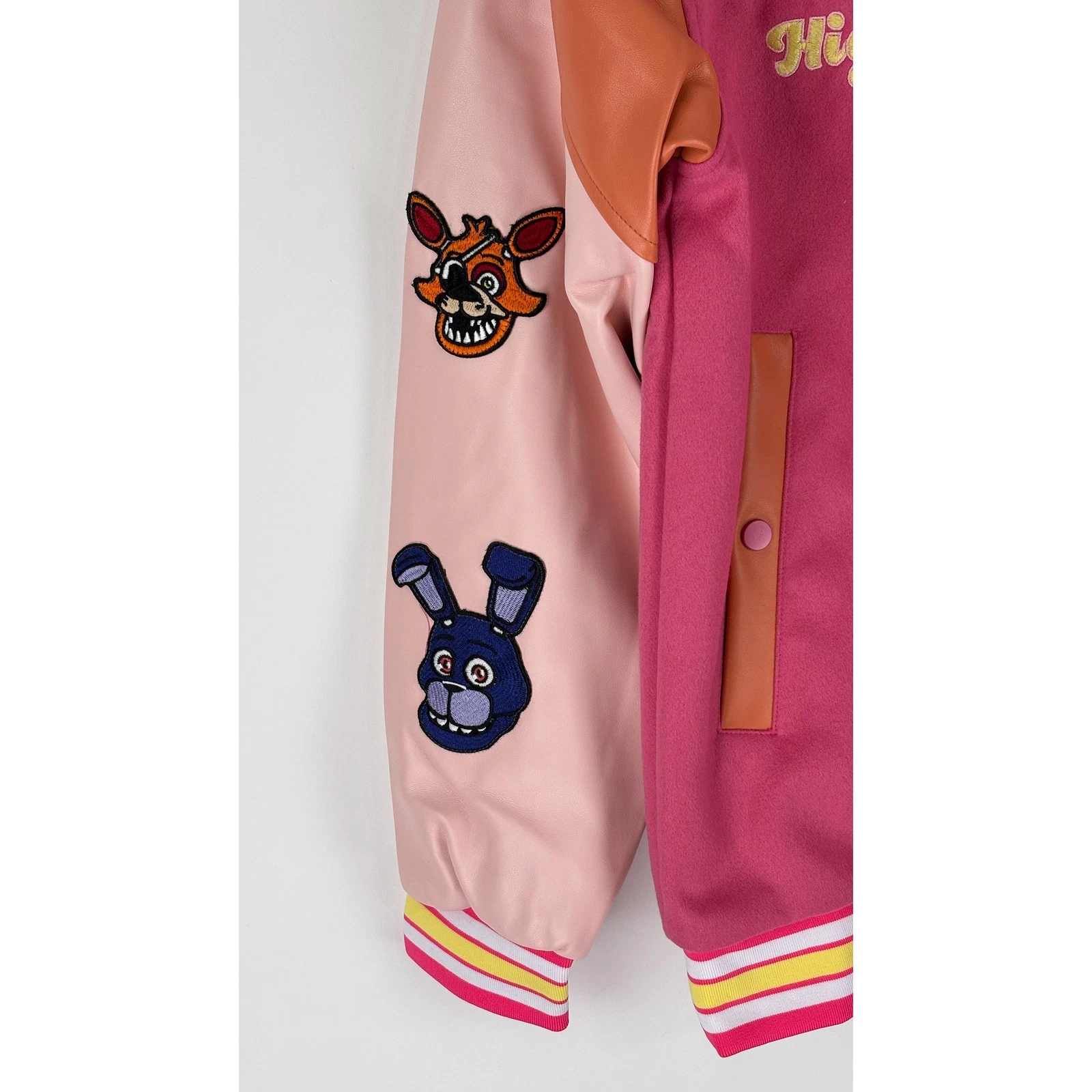 Theorywear FNAF High Varsity Jacket Five Nights at Freddy Letterman Size Large - product detail image 5