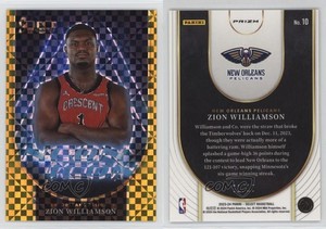 2023-24 Panini Select Neon Icons Gold Prizm /10 Zion Williamson #10