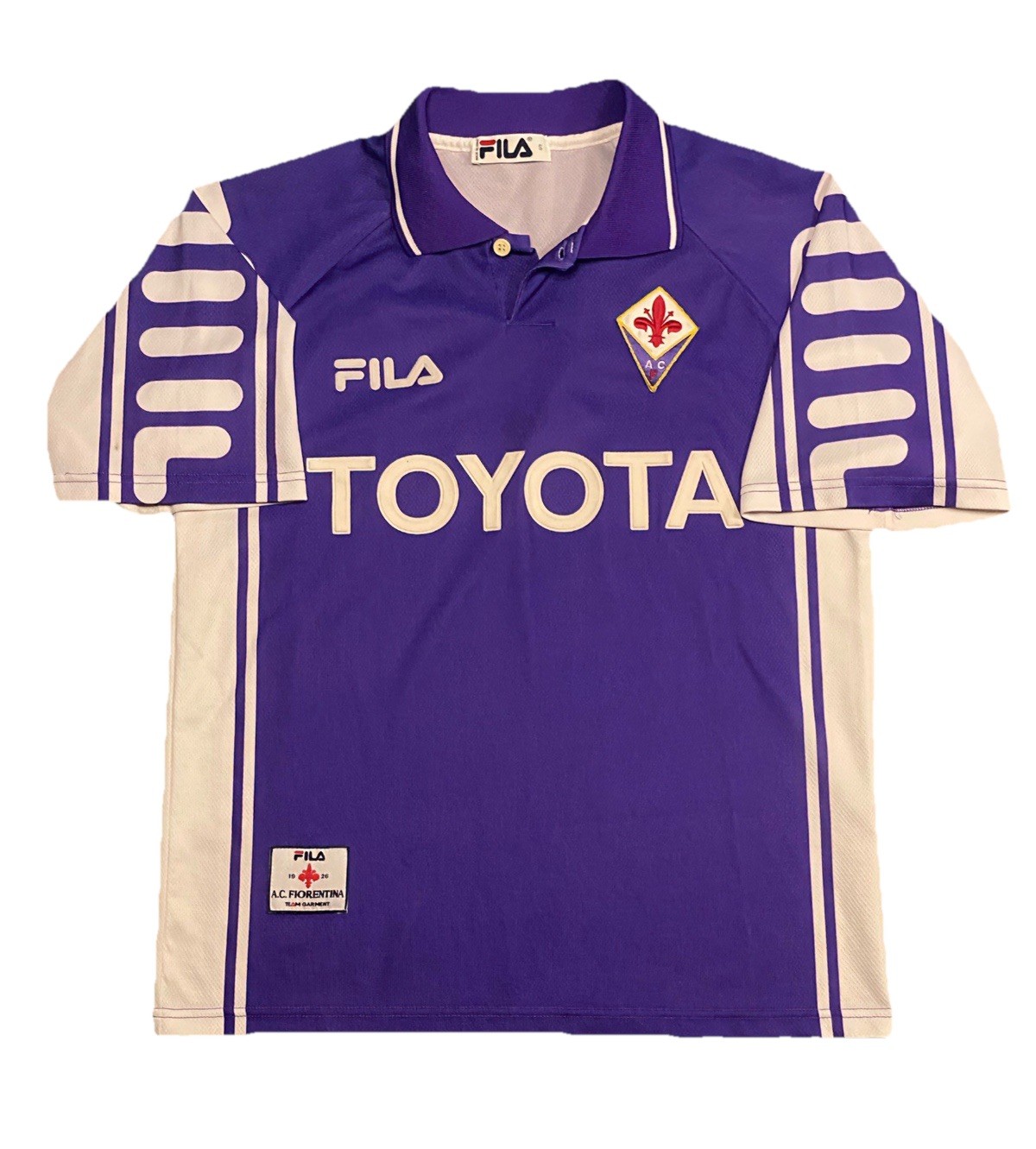 MAGLIA CALCIO AC FIORENTINA 1999 00 FILA TOYOTA FOOTBALL SHIRT JERSEY TRIKOT