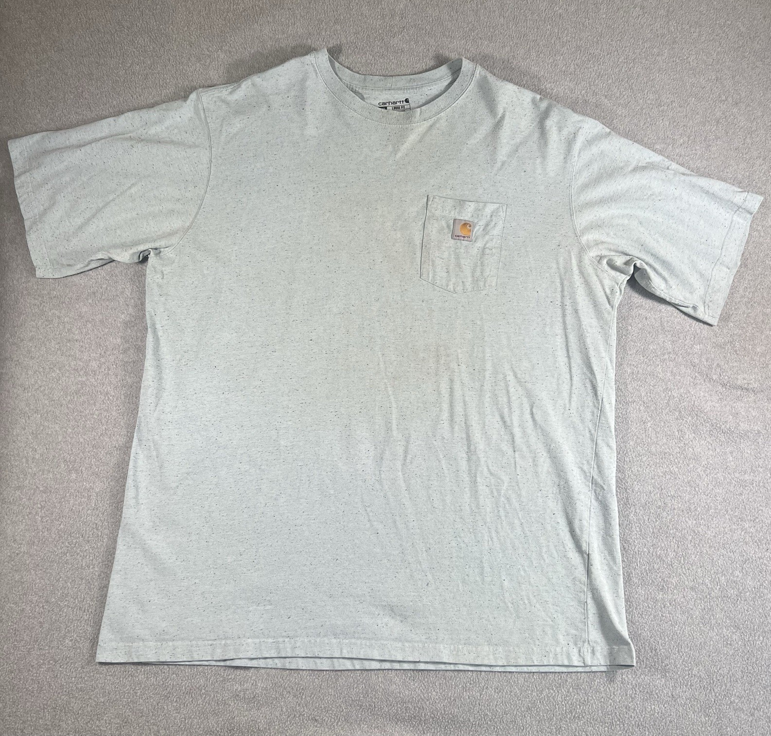 Carhartt K87 Pocket T Shirt 3XL Tall Loose Fit Speckled Blue