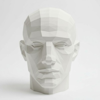 Adam planar head v2. The ultimate tool for learning the planes of the male head.