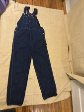 Dickies Men s Blue Denim Bib Overalls 38x34 Cotton Mechanic Workwear