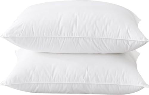 King Size Goose Down Pillows Set of 2 - Soft Luxury Bed Pillows for Side Sleeper - Afbeelding 3 van 8