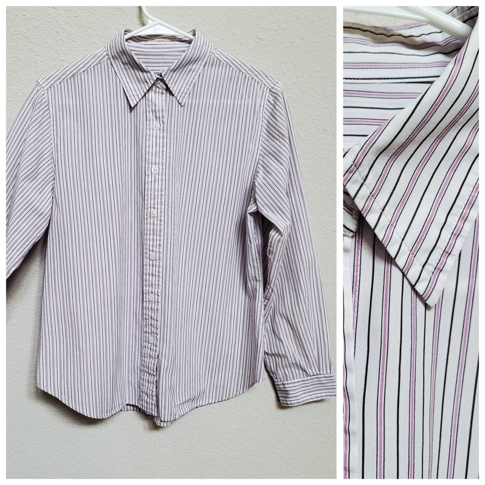 Pendleton Button Up Shirt Women Petite 10 Striped Long Sleeve Button Down Preppy