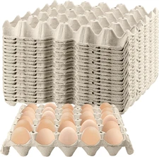 20 PCS 30 Count Gray White Egg Cartons, 12X12X2Inch Paper Pulp Egg Crates, Cardb
