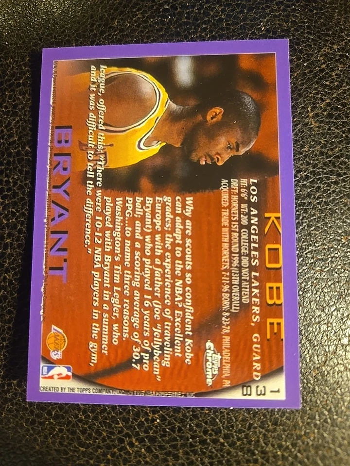 1996-97 Topps - Kobe Bryant #138 (RC) Foto 2 de 2