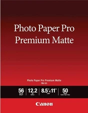 Canon PM-101 Photo Paper Pro Premium Matte (8.5 x 11", 50 Sheets)