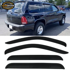 Fits 98-03 Dodge Durango 00-04 Dakota Crew Cab Window Visors Rain Sun Guard Vent