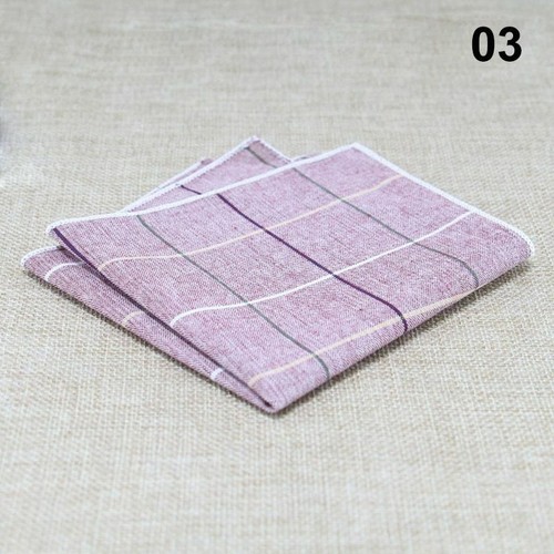 Cotton Striped Jacquard Hanky Pocket Square Weave Hankerchief Men Accessories 1p - Picture 10 of 28