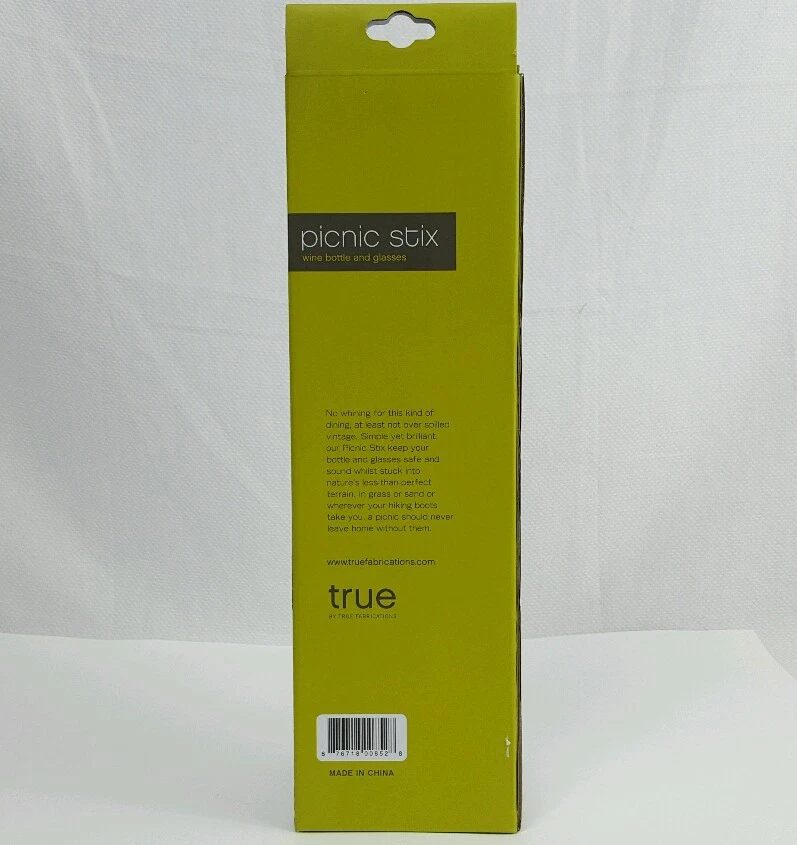 Conjunto de Stix de Piquenique, Fabricações Verdadeiras - Estacas Cromadas para 2 Copos de Vinho e Garrafa - Imagem 2 de 3