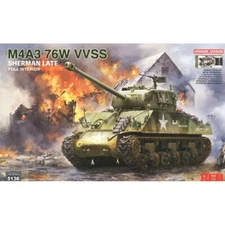 Rye Field Model(RFM) #5136 1/35 M4A3 Sherman 76W VVSS Late Model w/Full Interior