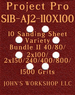 Project Pro S1B-AJ2-110X100 - 40/80/100/150/240/400/800/1500 - Variety Bundle II
