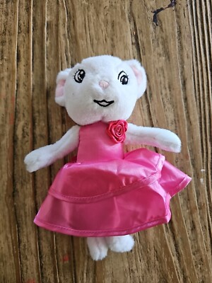 White Mouse Plush CLARIS 20cm Approx Pink Dress Soft Stuffed Toy Animal