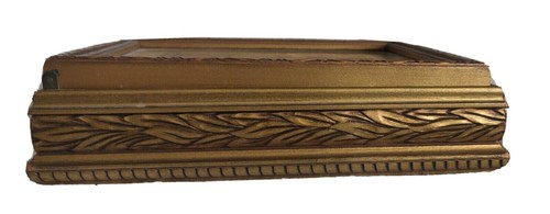 Vtg Wood Candy Box w/ Edouard Cabana Barbola Antique 1920s Sweetheart print RARE - Picture 7 of 12