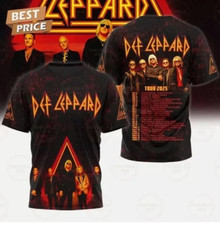 Def Leppard Tour 2025 New 3D T-Shirt