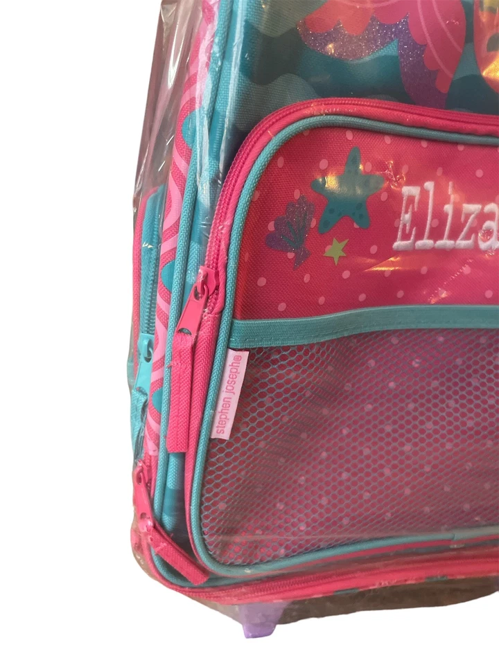 Bolsa de equipaje Mermaid Kids de Stephen Joseph niñas nombre Elizabeth equipaje con ruedas Foto 2 de 4