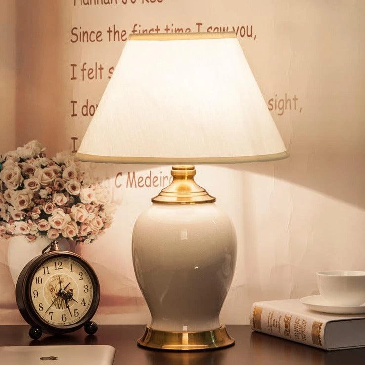 Classic Hometown Ceramic Table Lamp White eBay