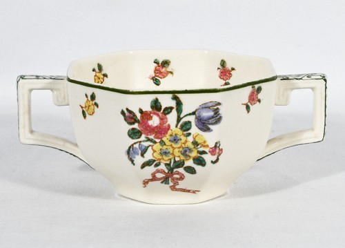 Royal Doulton Old Leeds Sprays Bullion Cup 2" Tall & Saucer 5 5/8" Diameter - Picture 2 of 8