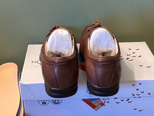 Hoopoe Men's Brown Wide Diabetic Dress Shoes W8 w/ Orthopedic Insoles NEW IN BOX - Picture 8 of 20
