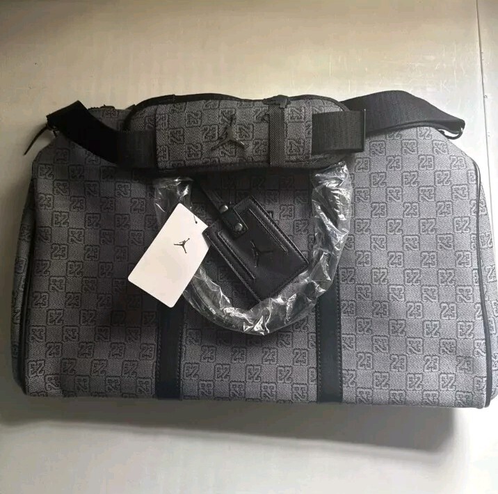 Jordan Monogram Duffle Bag (20L) Dark Smoke Grey Black Jordan Monogram Duffle Bag (20L) Dark Smoke Grey Black