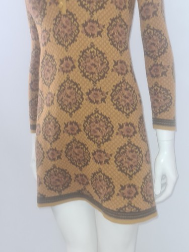 PINKY & DIANNE (S) Brown Knitted Dress UK 8 10 EU 36 38 Button Jumper Cosy Body - Picture 12 of 18