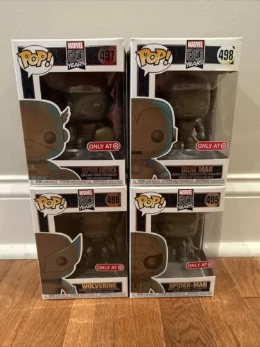 FUNKO-Marvel 80 Años-Patina Set de 4-495,496,497,498-Objetivo con Protectores Pop