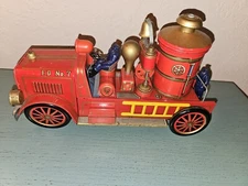 Vintage Tin Toy Firetruck-Modern Toys Japan