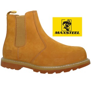 slip on steel toe cap boots