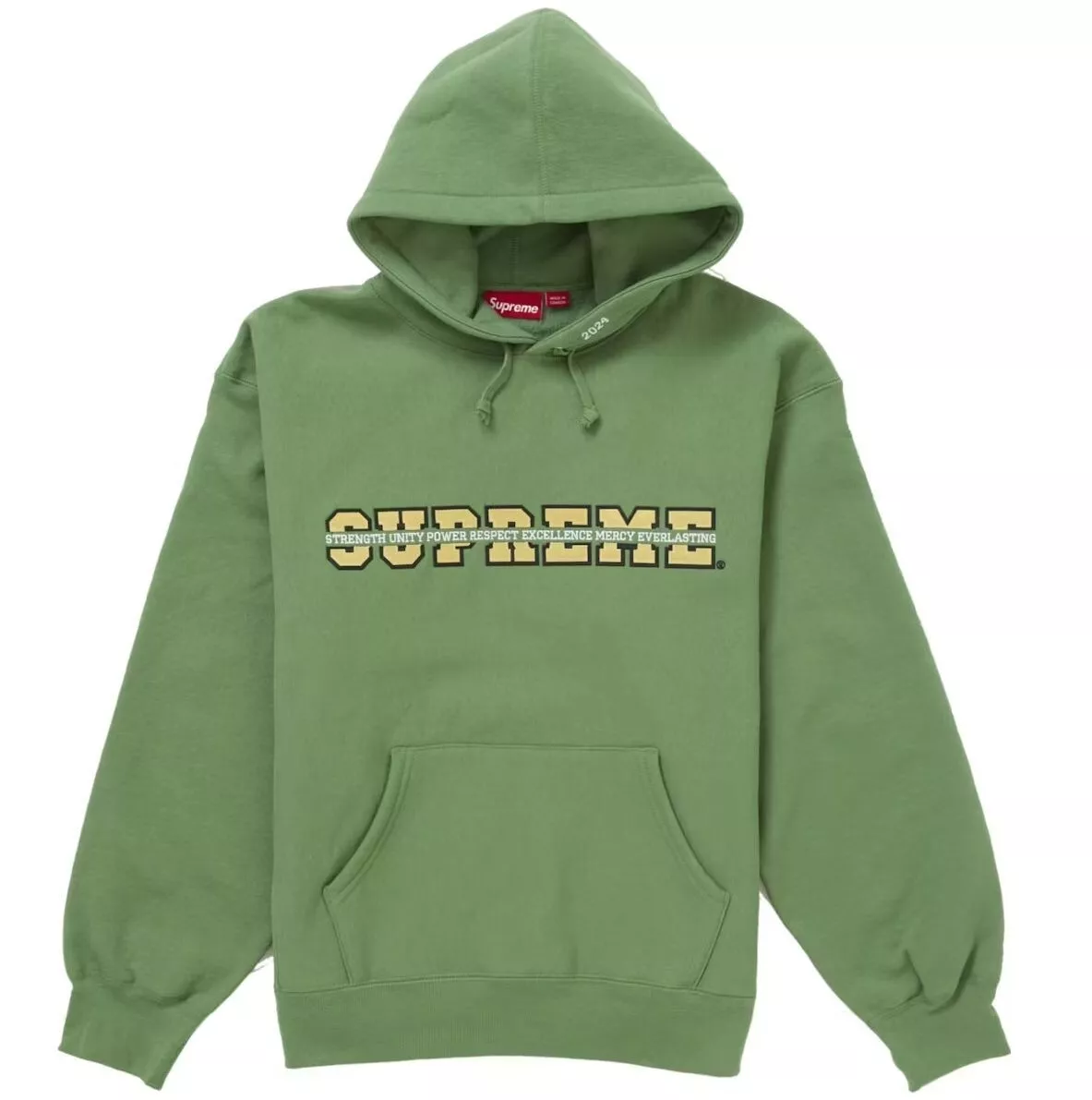 Sweat à capuche Supreme Collegiate Acronyme Vert Poussière