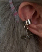 shark tooth ear cuff fossil teeth earring accessories sharks megalodon diver