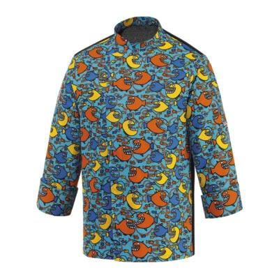 EGOCHEF Kochjacke Fantasy Shark Baumwolle atmungsaktiv Gr. S-4XL ★SALE★