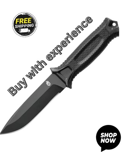 Gerber Gear StrongArm - Fixed Blade, Full Tang Knife - Black, Plain Edge - Picture 3 of 6